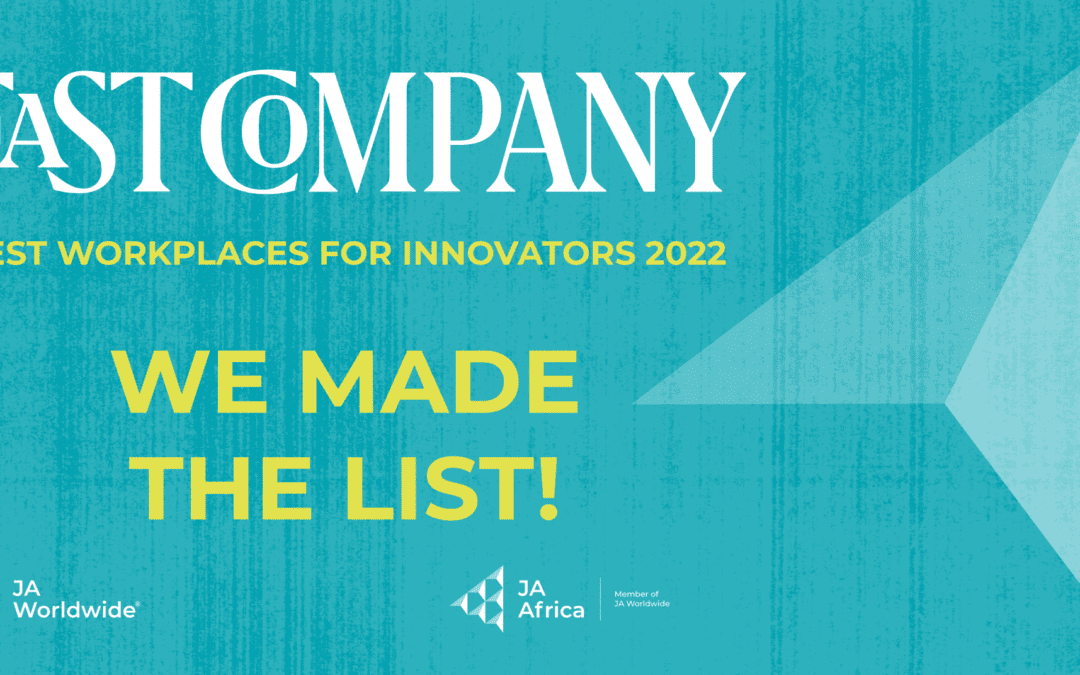 JA Worldwide Ranks in the Top 100—and the #1 Nonprofit—on Fast Company’s Annual List of the 100 Best Workplaces for Innovators in the World